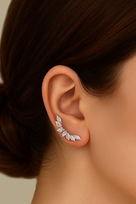 Modarta Solid Shine Hug Earrings 