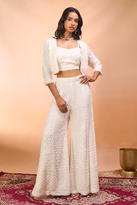 Alaya Advani Embroidered Jacket Sharara Set 