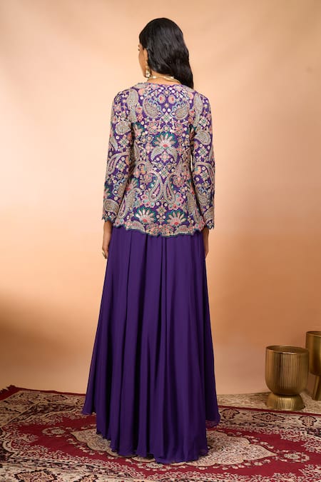 Alaya Advani Embroidered Cutwork Peplum Kurta With Sharara 