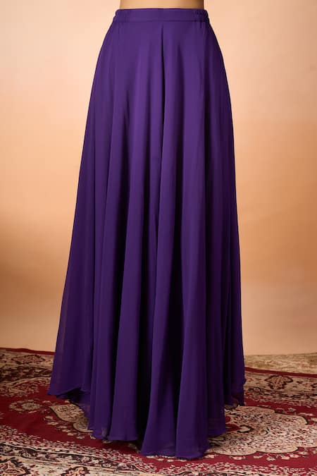 Buy_Alaya Advani_Purple Silk Embroidery V-neck Cutwork Peplum Kurta With Sharara _Online_at_Aza_Fashions