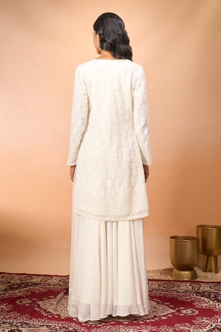 Alaya Advani Embroidered Long Jacket Sharara Set 