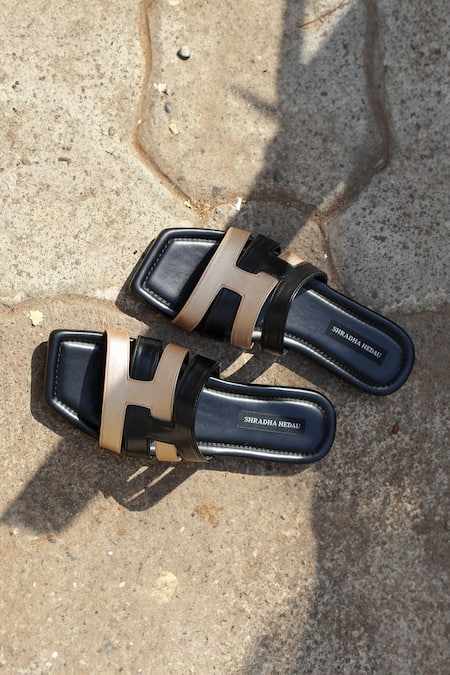 Shradha Hedau Footwear Couture Delilah H-Strap Square Toe Flats 