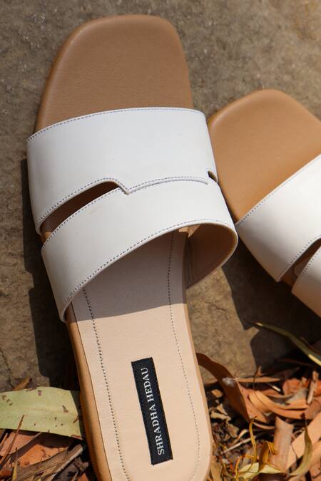 Buy_Shradha Hedau Footwear Couture_Beige Keilani Vegan Leather Flats _Online_at_Aza_Fashions