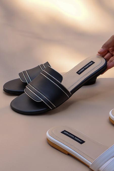 Shradha Hedau Footwear Couture Alva Vegan Leather Dual Strap Flats 