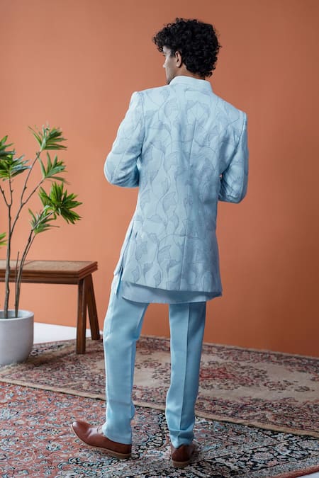 Philocaly Neelraj Floral Dori Embroidered Bandhgala 