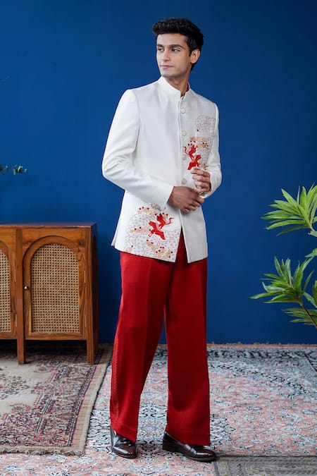 Philocaly Phoenix Embroidered Bandhgala 