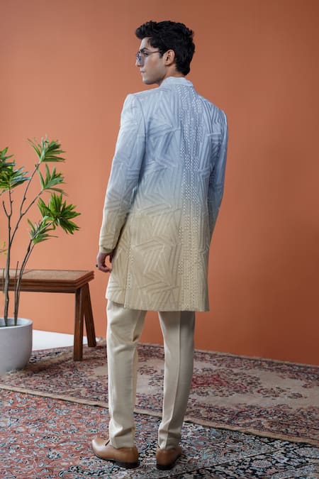 Philocaly Aurevia Ombre Embroidered Sherwani & Kurta Set
