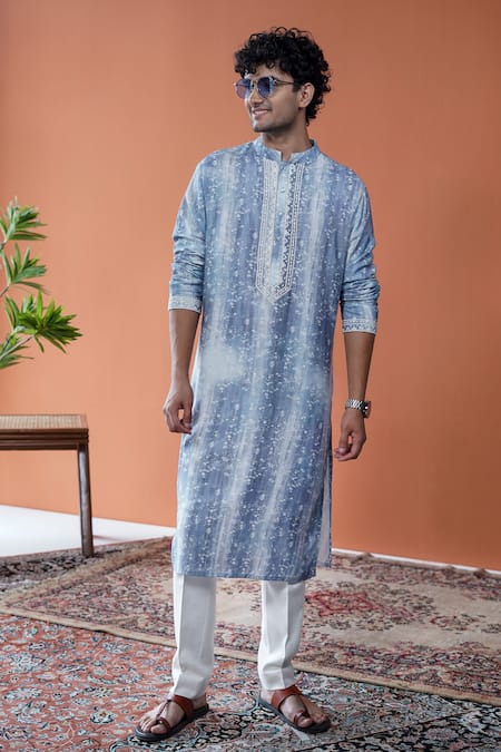 Philocaly Jalsa Printed Kurta With Dori Embroidery 