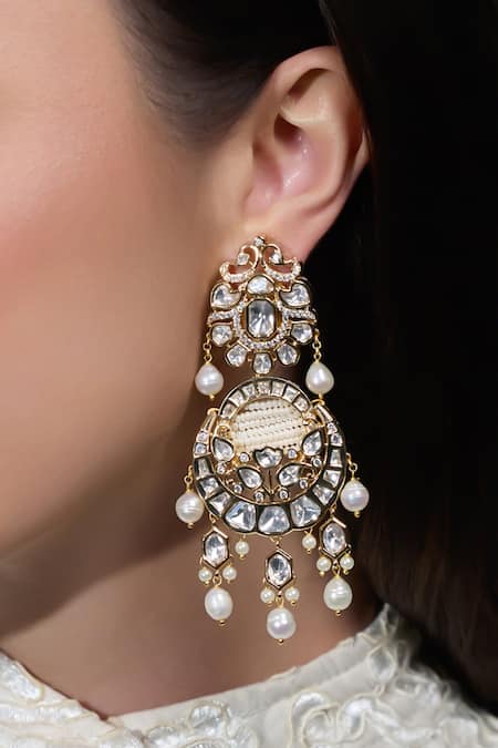 Joules By Radhika Tassel Aura Pearl Embellished Drop Earrings 