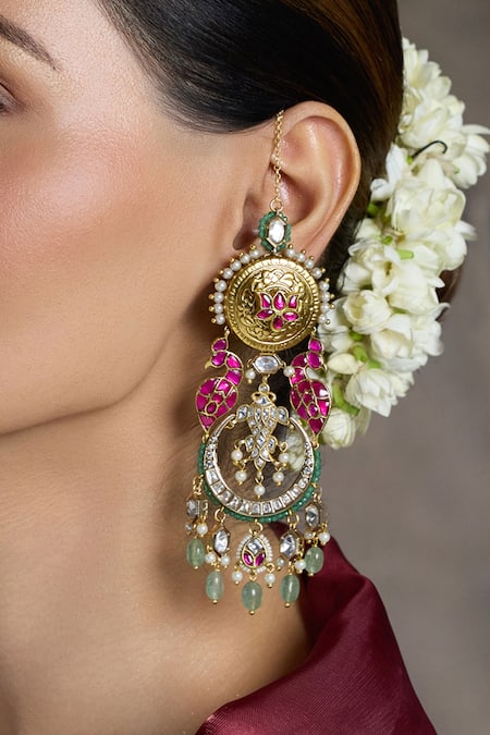 Joules By Radhika Radiant Royale Chandbali Earrings 