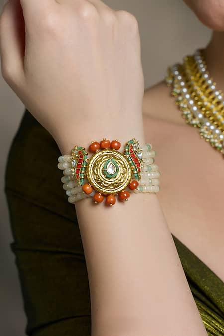 Joules By Radhika Blossom Bead Embellished Bracelet 