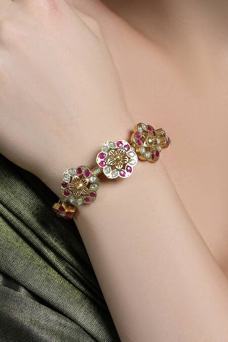 Joules By Radhika Verdant Glow Charm Bracelet 