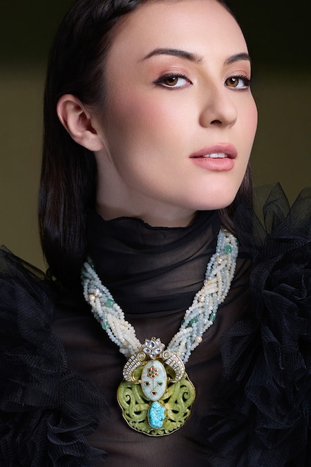 Joules by Radhika Mystic Man Shaped Pendant Necklace 