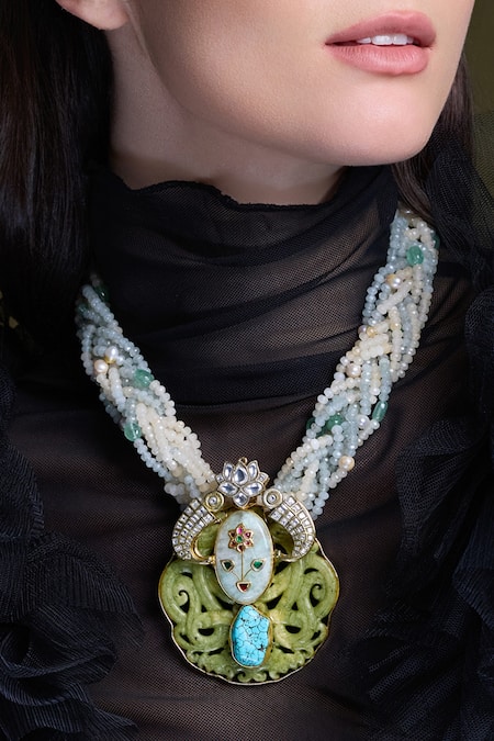 Joules by Radhika Mystic Man Shaped Pendant Necklace 