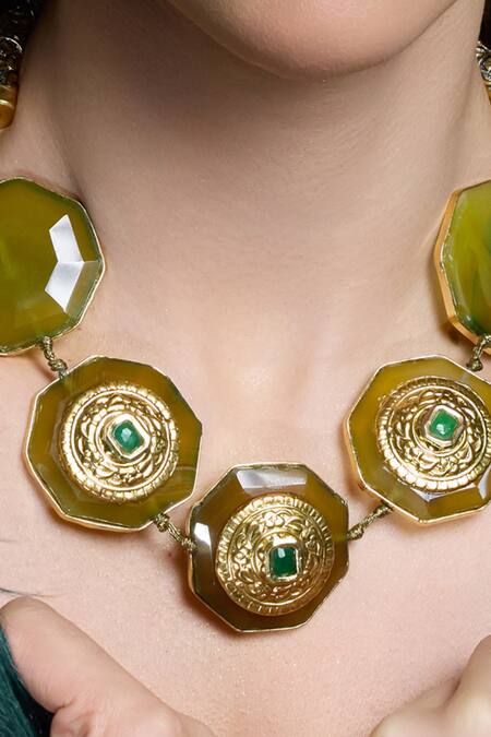 Joules By Radhika_Gold Plated Majestic Enchant Necklace _Online_at_Aza_Fashions