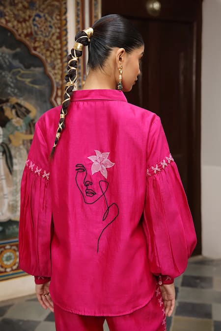 Amoree by Shikha Chaudhry Silk Chanderi Shirt With Pant 