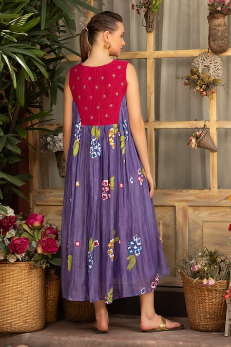 Amoree india Lavender Bloom Dress 