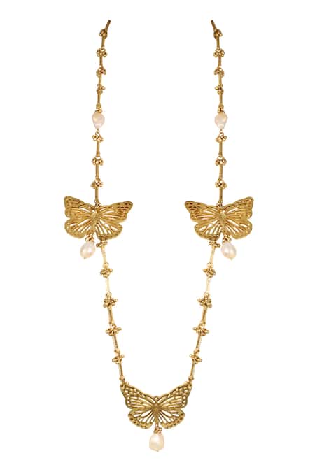 House Of Tuhina Akshara Butterfly Necklace 