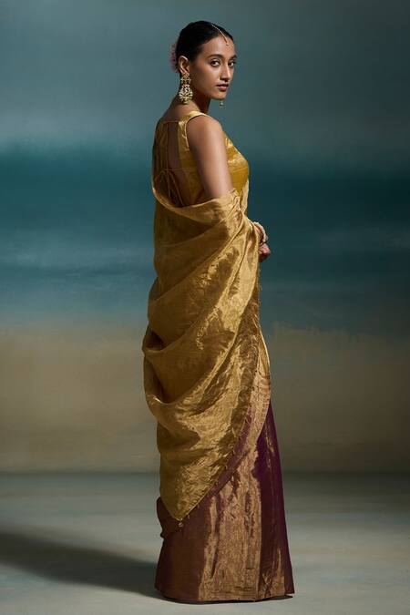 Buy Dressfolk Purple Tissue Zari Jyotika Handloom Saree With Unstitched Blouse Piece Online at Aza Fashions Buy_Dressfolk_Purple Tissue Zari Jyotika Handloom Saree With Unstitched Blouse Piece _Online_at_Aza_Fashions