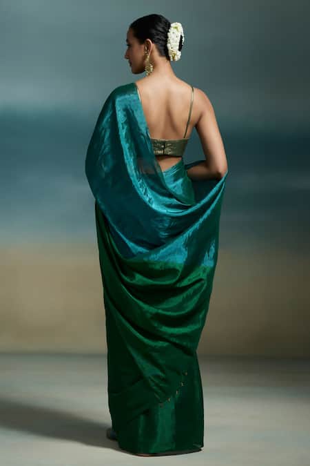 Dressfolk Oorja Tissue Saree With Unstitched Blouse Piece 