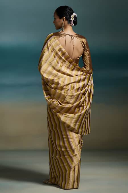 Dressfolk Kanika Handloom Tissue Saree With Unstitched Blouse Piece 