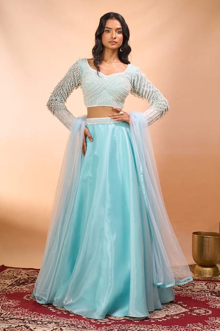 Alaya Advani Hand Embroidered Blouse Lehenga Set 