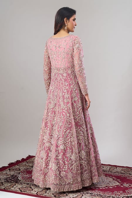 Alaya Advani Floral Hand Embroidered Anarkali Lehenga Set 
