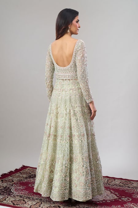 Alaya Advani Hand Embroidered Anarkali Lehenga Set 