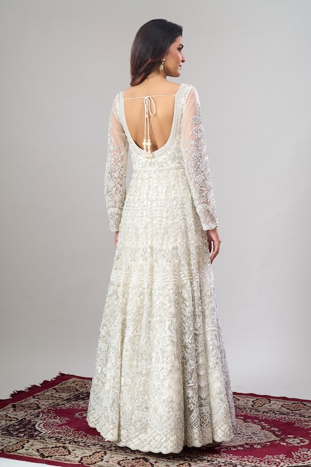 Alaya Advani Floral Hand Embroidered Anarkali Lehenga Set 