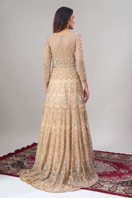 Alaya Advani Hand Embroidered Slit Anarkali Lehenga Set 