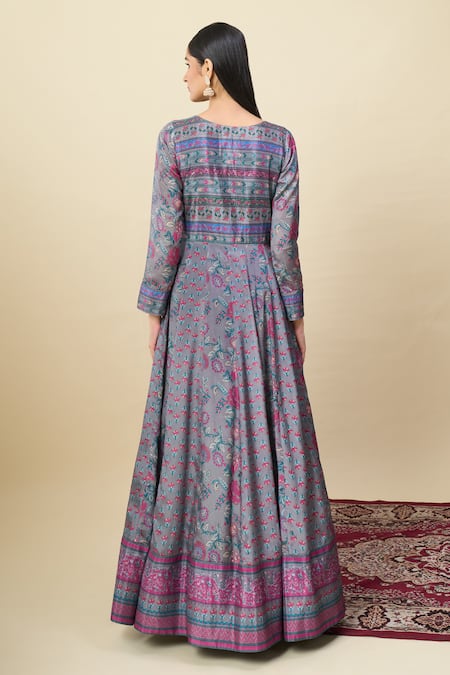 Alaya Advani Floral Print Anarkali With Matching Dupatta 