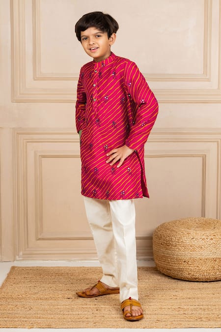 Buy JILMIL DREAMWEAR Pink Cotton Mirrors Dark Work Kurta And Pant Set Online at Aza Fashions Buy_JILMIL DREAMWEAR_Pink Cotton Mirrors Dark Work Kurta And Pant Set _Online_at_Aza_Fashions