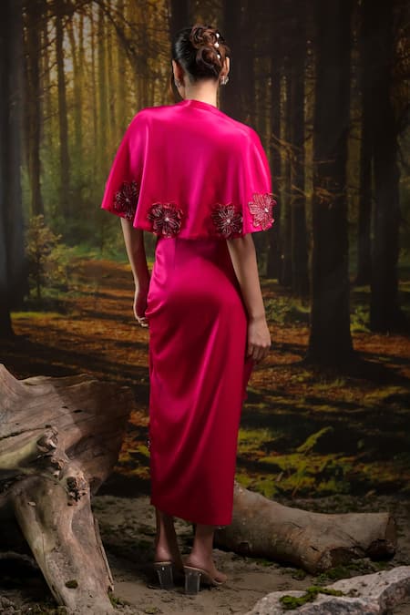 Harshita Jain Border Embroidered Cape Skirt Set 