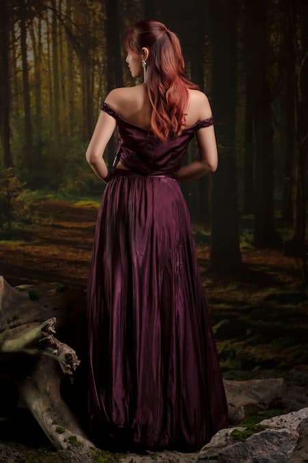 Harshita Jain 3D Floral Hand Embroidered Blouse With Lehenga 