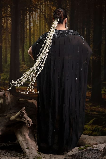 Harshita Jain Sheer Embroidered Cape Pant Set 