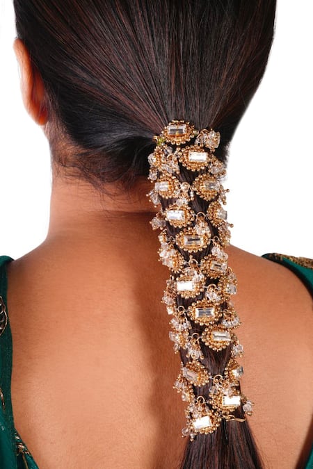 Vaidaan_Gold Binn Hair Accessory _Online_at_Aza_Fashions