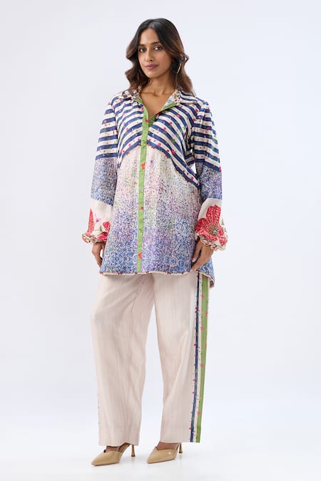 Label Niti Bothra Stripe Pattern Tunic With Pant 