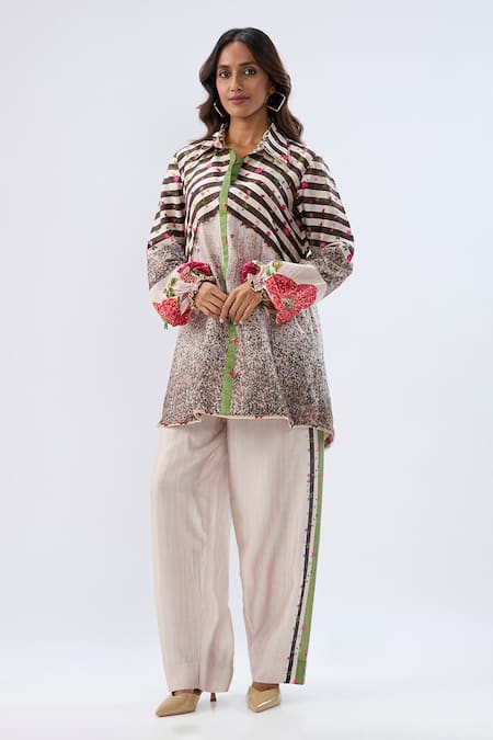 Label Niti Bothra Stripe Pattern Tunic With Pant 
