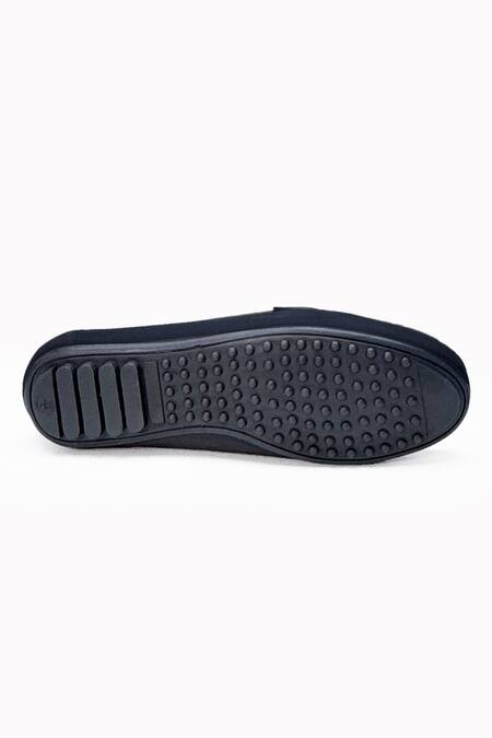 Buy_Heel Your Sole_Navy Anne Leather Loafers _Online_at_Aza_Fashions