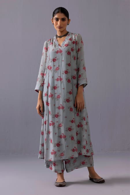Label Shreya Sharma Thea Floral Print Kurta & Pant Set 