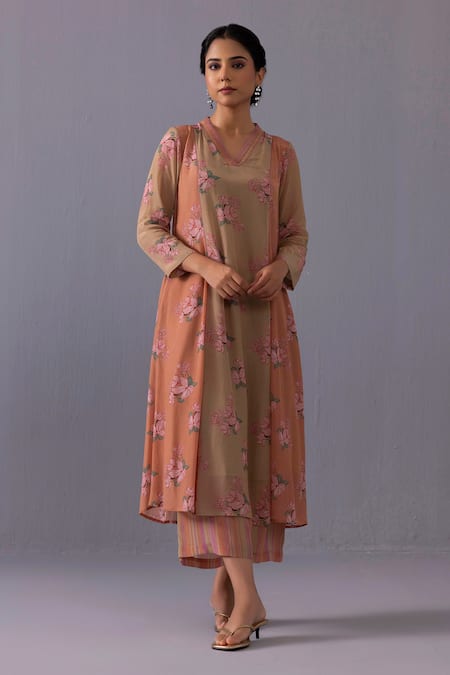 Label Shreya Sharma Thea Rosella Print Kurta & Pant Set 