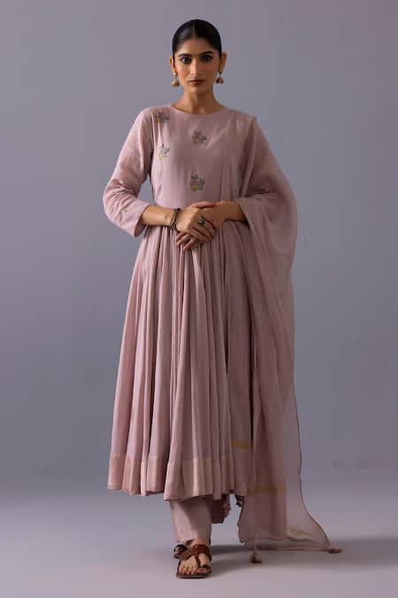 Label Shreya Sharma Latika Floral Embroidered Anarkali Set 