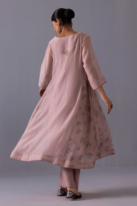 Label Shreya Sharma Sagarika Placement Embroidered Kurta Set 