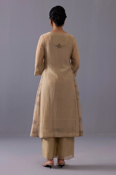 Label Shreya Sharma Sagarika Thread Placement Embroidered Kurta Set 