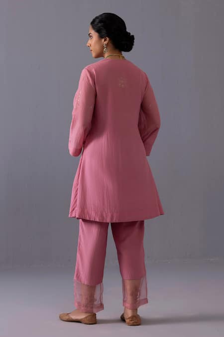 Label Shreya Sharma Aditi Chanderi Kurta & Pant Set 