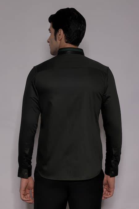 Lacquer Embassy Ashbury Crest Placement Embroidered Shirt 