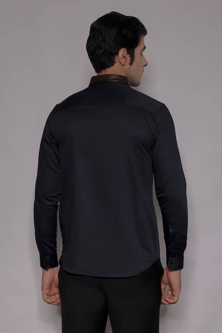 Lacquer Embassy Aston Metallic Tape Embellished Shirt 