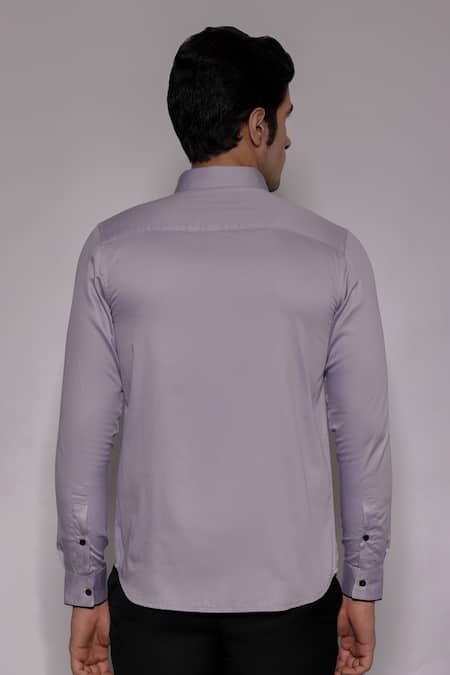 Lacquer Embassy Langley Placement Embroidered Shirt 