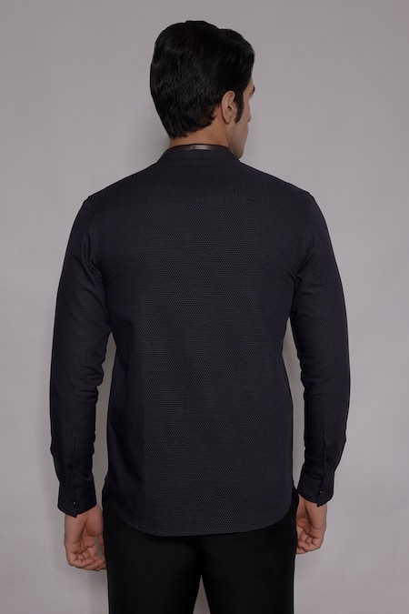 Lacquer Embassy Wroxton Mandarin Collar Shirt 