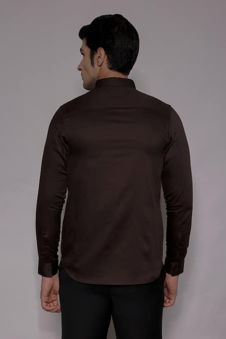 Lacquer Embassy Stanhope Zari Embroidered Shirt 